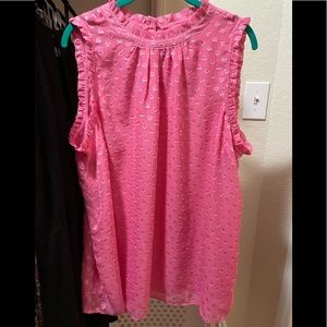 Torrid pink heart double layer chiffon 2